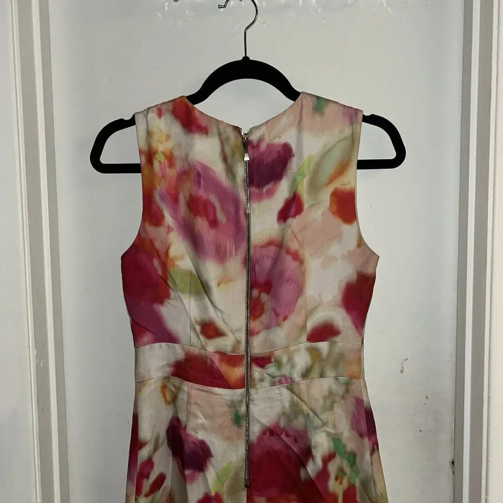 Kate Spade Bowden Watercolor Floral Sleeveless Business Party Dress Size 4